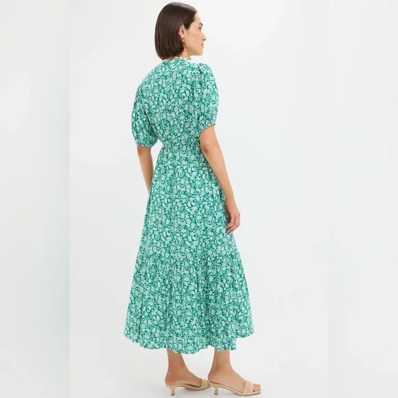 Tuckernuck Hyacinth House Green White Floral Maxi Dress Women’s Size XXL - Picture 2 of 7